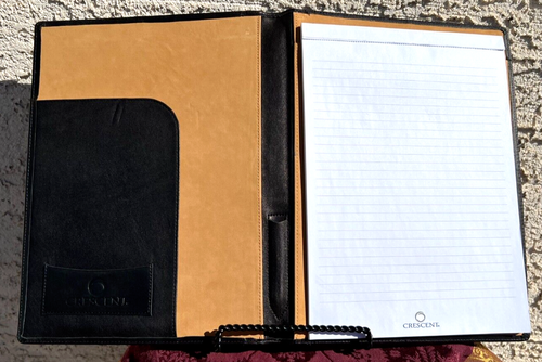 Barrington Leather Notebook CRESCENT Black 12.5X9 Blank Tablet Boxed - Bild 3 von 10