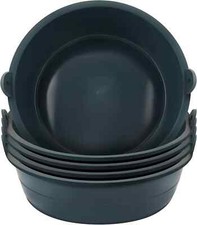 5 Pcs Feeder Pan, 3 Quart Ox Tendon Feed Pan Utility Horse Feed Bucket Rubber Do