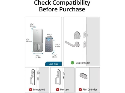 Eufy Security WiFi E130 + Teclado Inalámbrico Huellas Dactilares Smart Lock Plateado T8504121 - Imagen 5 de 5