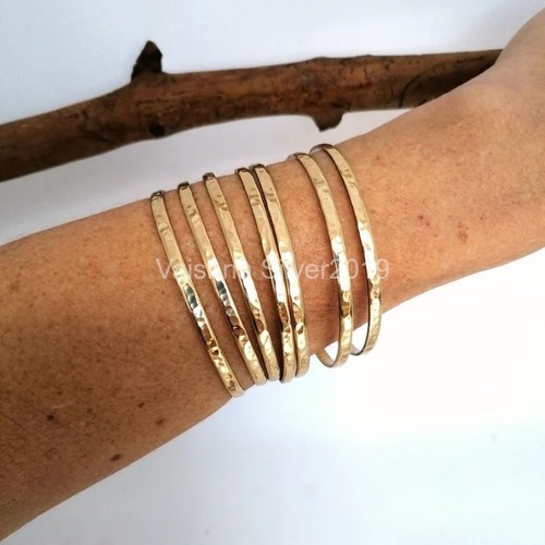 7 PCs. Bangle Set Handmade Solid brass bangle Set Round bangle Plain bangle D-11 - Bild 2 von 8