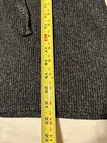 EUC Kenneth Cole Pullover Hoodie Long Sleeve Drawstring Tie Neck Size M Black - Picture 6 of 8