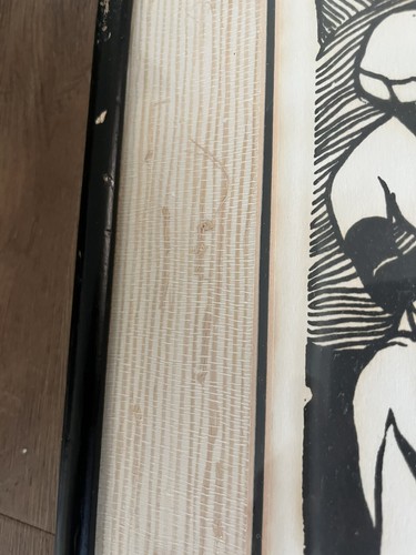 "Pocomana" Woodcut Print - JAMAICAN -Signed V "Verna" Reuben Textured Silk Matte - Picture 8 of 11