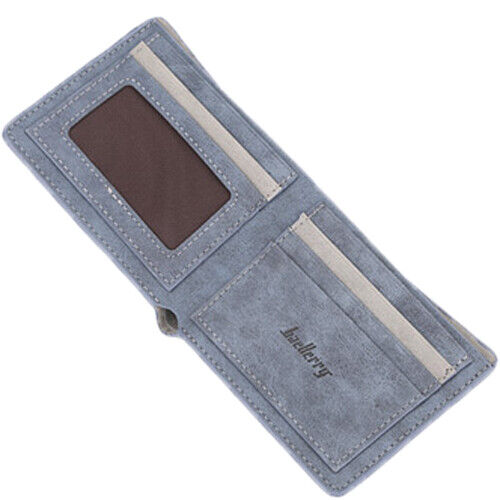 Moda Para Hombres Cartera Cuero Doble Plegable Portatarjetas de Crédito Bolsillo Frontal Monedero para Efectivo - Imagen 8 de 14