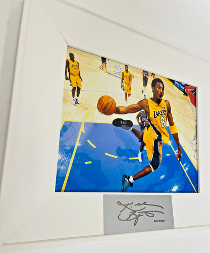 Kobe Bryant 8x10 Tribute Photo – White Frame w/ Engraved Signature Plaque - Picture 4 of 5