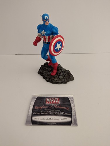 Corgi Marvel Heroes Avengers Captain America Statue 1:12 Scale 362/2500 in box - Picture 6 of 16
