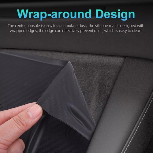 For Tesla Model Y 3 2021-2024 Center Console Silicone Pad For Wireless Charging - Picture 8 of 21