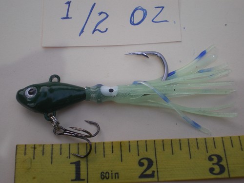 5 ULTRA MINNOW BUCKTAIL JIG 1/2 OZ S.S. #4/0 STRONG HOOK & TRAILER/MULTICOLOR - Picture 15 of 23