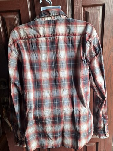 Wrangler Men's 3xl Snap Button Down Plaid Dress Shirt. Red/navy - Picture 6 of 7