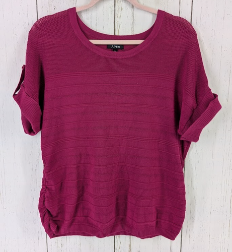 Apt 9 Größe Petite XL rosa Strick Viskose Kurzarm Damen Freizeit Top
