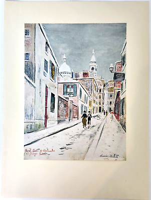 Vintage 1956 Utrillo Montmartre Art Plates Vintage 1956 Utrillo Montmartre Art Plates