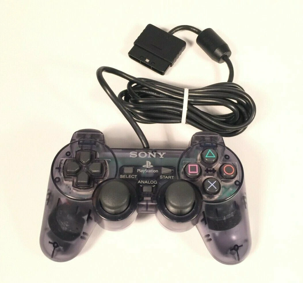 titel Forudsige Se insekter Official Playstation 2 Clear Slate Smoke Gray DualShock Controller  SCPH-10010 | eBay