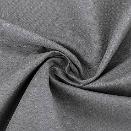 3 Pieces Solid Color Kitchen Curtain Set Tier and Valence Charcoal/Dark Grey - Picture 4 of 4