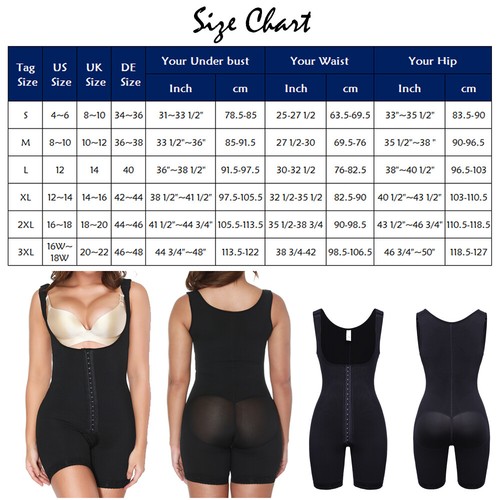 Women Compression Garment After Liposuction Post Surgery Full Body Shaper Girdle - Picture 2 of 22