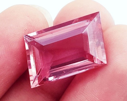 Piedra preciosa suelta transparente cuarzo brasileño cambiante de color 11,70 quilates certificado - Imagen 4 de 9