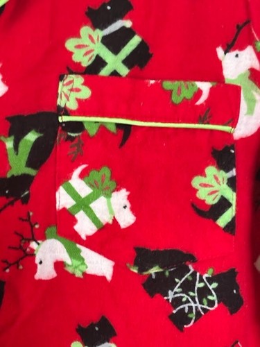Kim Rogers CHRISTMAS Pajamas Intimates Red Scottish Terrier Scottie Dog LARGE - Picture 9 of 11