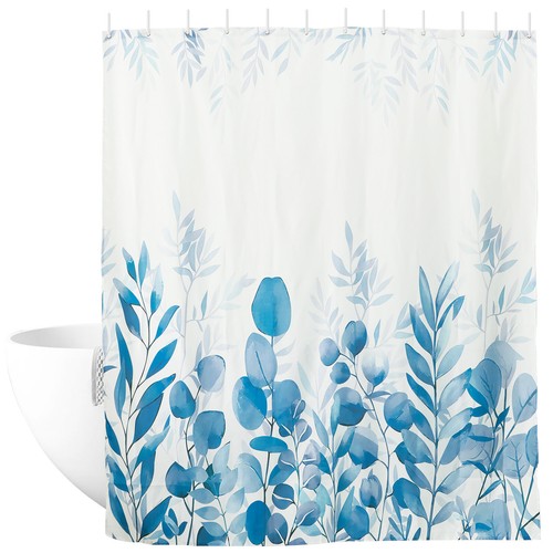 Eucalyptus Shower Curtain Polyester Plant Leaf Bath Curtain Waterproof '√ .s - Picture 26 of 30