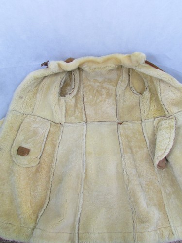 Vintage Highlander Brown Sheepskin Shearling Fur Leather Coat Jacket Womens - Picture 13 of 13