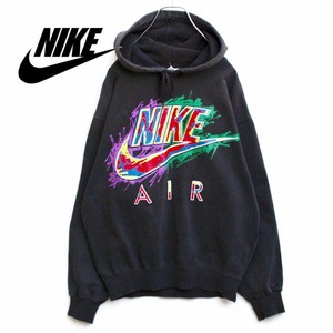 NIKE-Pullover-Hoody-Big-Print-Made-in-Japan-Vintage-Rare-L-Free-shipping