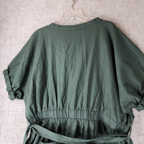 Baltic Born Linen Blend Heidi Jumpsuit Womens 2XL Dusty Green Belted NWT - Picture 8 of 13