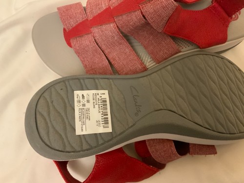 NEW Clarks Arla Shaylie Strappy Sport Sandal red 7M - Picture 8 of 8
