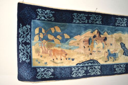 SCHÖNER ALTER 1970ERer BAOTAU ODER PAU TAU PANEL WANDTEPPICH Vollstapel!! - Bild 3 von 12