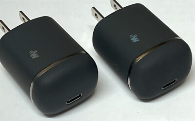 Lot of (2) Just Wireless 18W USB-C Power Adapter for iPad Pro,iPhone 15, Pixel 8