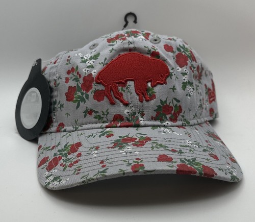 Buffalo Bills New Era Gray Bouquet 9TWENTY Adjustable Hat Women’s - Picture 2 of 10