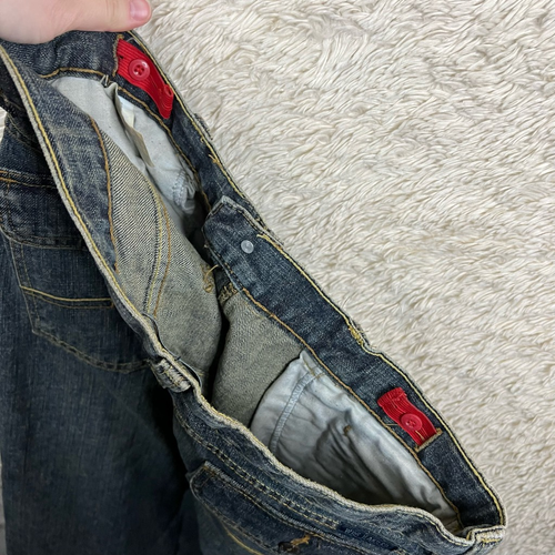 Wrangler Boys Classic Straight Leg Jeans Blue Pockets Whiskered Denim 16 Husky - Picture 7 of 12