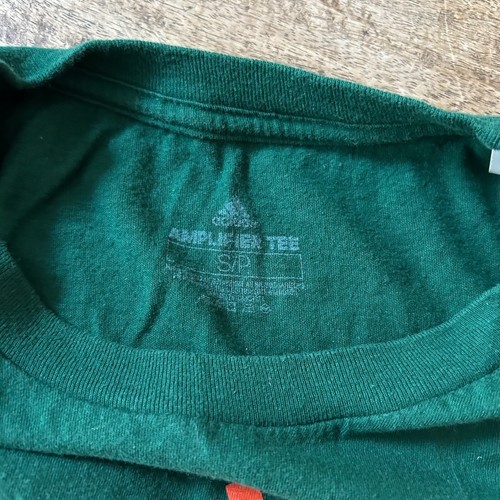 EUC Adidas Miami Hurricanes University College Tee Cotton T-Shirt Size SMALL - Picture 3 of 4