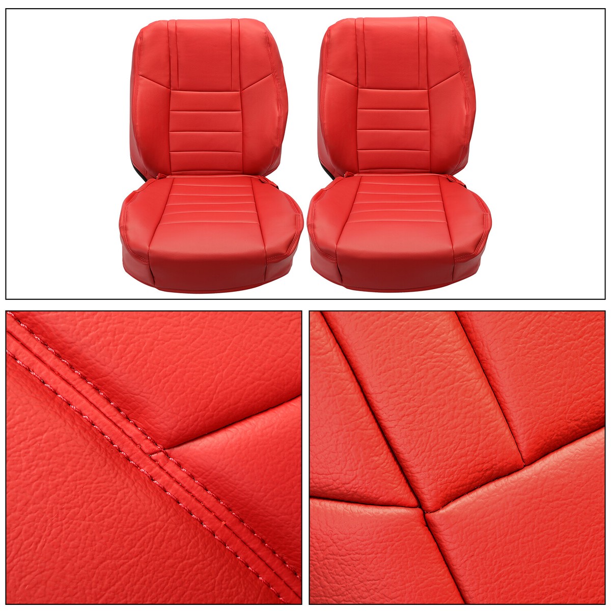 For 11-14 Dodge Challenger SE SXT RT Red Seat Covers Front&Rear