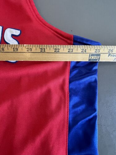 Reebok NBA Detroit Pistons Ben Wallace Sewn Embroidered Jersey Size 50 Red - Picture 14 of 17