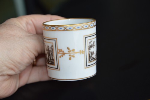 Vintage PAIR RICHARD GINORI DEMITASSE CUP & SAUCER ITALIAN LANDSCAPE (2) Sets - Picture 4 of 6