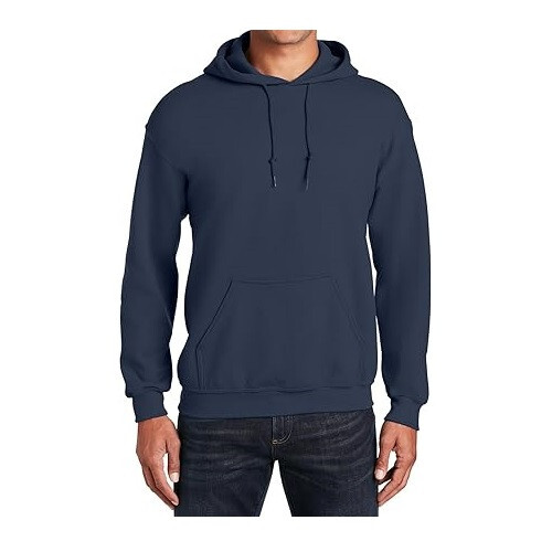 NEW Rudolph Men's Pullover Fleece-Lined Hoodie/Hooded Sweatshirt -Blue -Medium - Picture 3 of 4