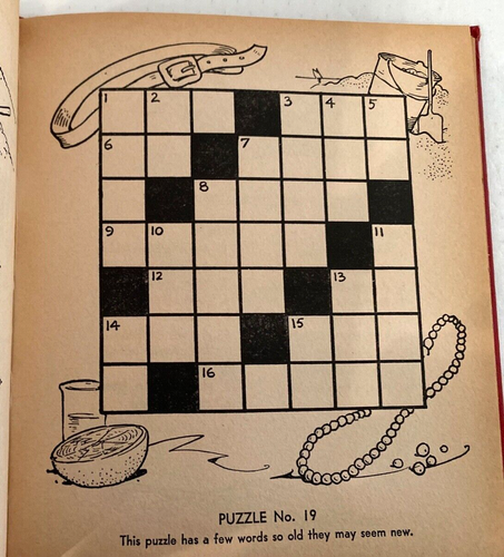 The Little Folks Cross-Word Puzzles by George Carlson Hardback 1949--SALE - Picture 13 of 13