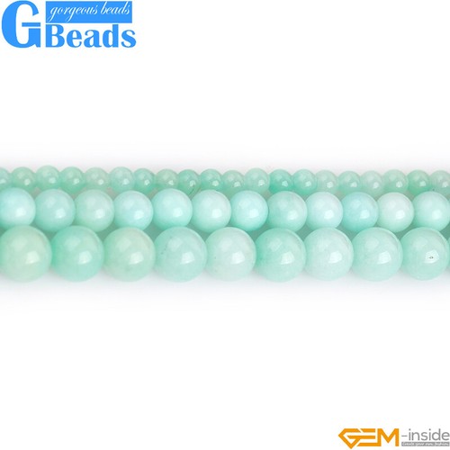 Sky Blue Jade Gemstone Round Beads - 15" Strand 4mm 6mm - Diy Jewelry Making - Picture 3 of 29