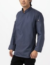 New Chef Works Hartford Jacket Coat Longsleeve Blue 3XL BCLZ008 Uniform Men's 