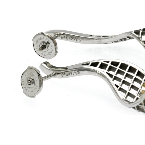 Auth Carrera y Carrera Universo Prisma 18k White & Yellow Gold Diamonds Earrings - Picture 6 of 7