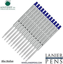 12 Pack- Monteverde W13 Soft Roll Ballpoint Refill Blue Medium Tip 0.7mm