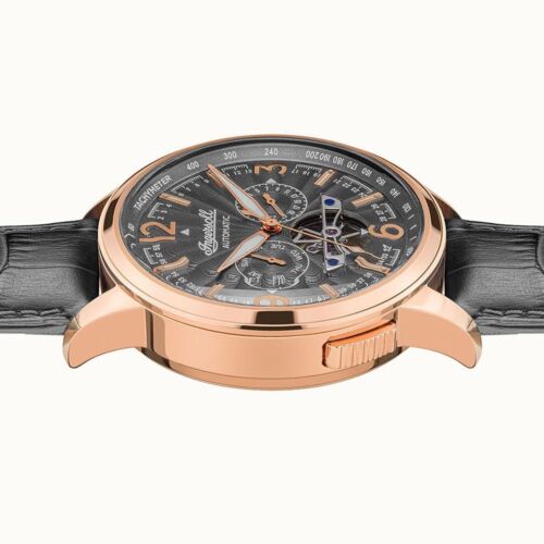 Ingersoll The Regent Automatisch Schwarz Dial Leder Armband Herrenuhr I00302B - Bild 5 von 8