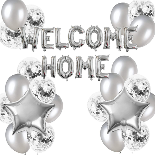 Welcome Home Letter Balloon Banner with Star Confetti Balloons for Home Famil... - Picture 5 of 12