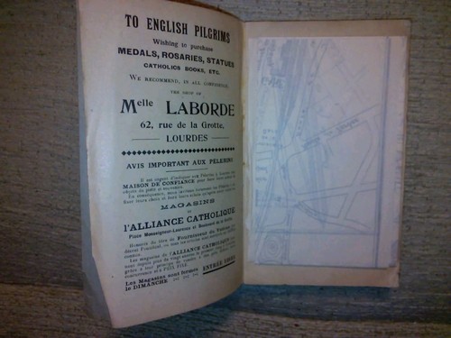 Little guide Book Of lourdes.1922 With Map.Antique Collectable. - Bild 2 von 8