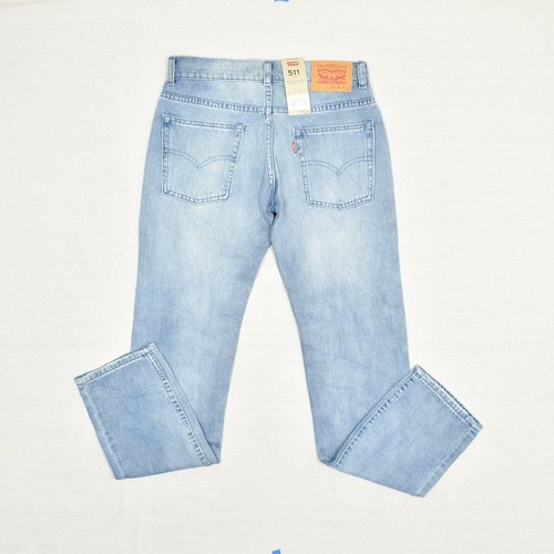 NEW Levi's Boy's 511 Slim Jeans Zip Solid Cotton Blend Blue Size 16R 28x28 - Picture 3 of 8