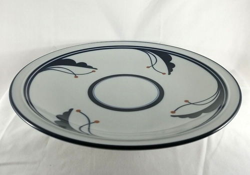 Dansk Flora Bayberry Indigo Blue Round Serving Platter Chop Plate 12" Dia. Japan - Picture 3 of 6