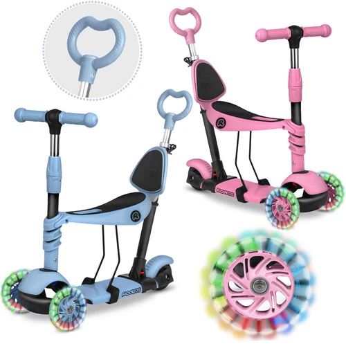 LED Kinderroller Kinderscooter Cityroller Dreiradscooter Scooter Kinder Ricokids