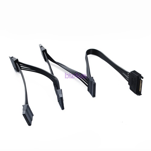 SATA Power 15 Pin 1 Male To 5 Female Splitter Hard Drive Adapter Cable HDD SSD - Picture 10 of 11