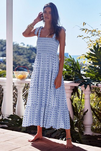Damen Spaghettiträgerkleid Stempel Röcke Hawaii-Stil Strandkleid Ärmellos - Bild 6 von 9