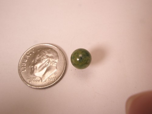 Genuine Green Jade Stone Ball Globe Quality Vintage TINY Tie Tack Lapel Pin q74 - Picture 2 of 6