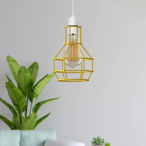 Lampada a sospensione vintage loft gabbia in metallo E27 B22 filo plafoniera - Foto 195 di 269