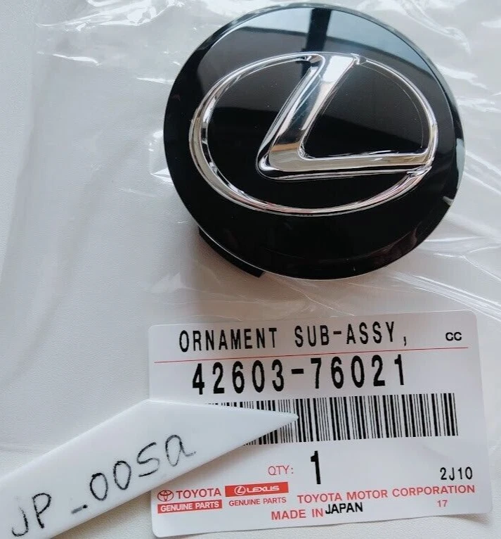 LEXUS GENUINE 11-17 CT200h ORNAMENT BLACK LOGO WHEEL HUB CAP 42603-76021 OEM New — 第 4/4 张图片