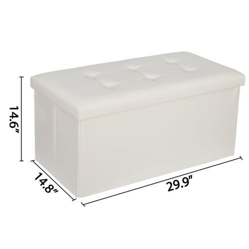 Storage Ottoman Bench Chest Bedroom Entryway Living Room Footrest Multi-Color - Picture 27 of 82